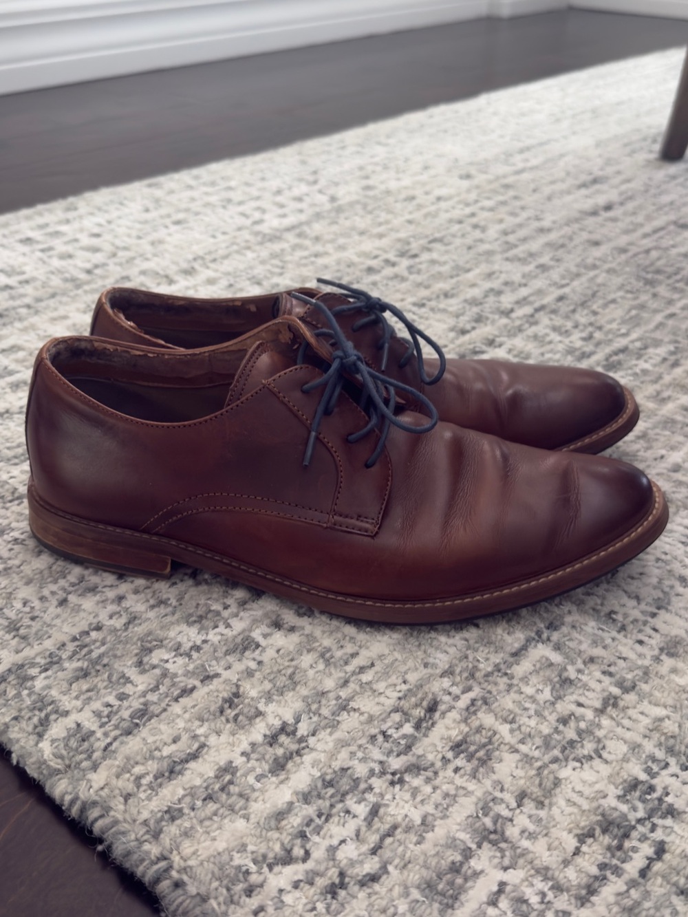 Men's Aldo Brown Leather Derby Dress Shoes